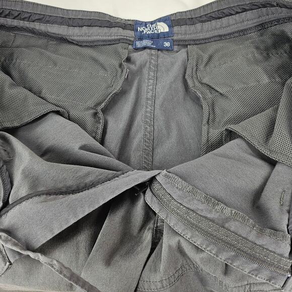 THE NORTH FACE MEN'S CHARCOAL ZIPPER LEG POCKET GRAY 8" SHORTS – SIZE 36 - Picture 5 of 13